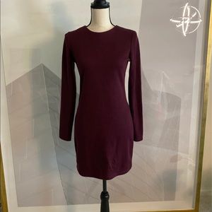 Zara burgundy knit dress